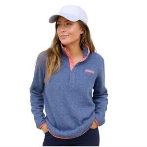 Columbia Blue & Pink Pullover Performance Fleece Jacket